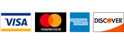 Visa, MasterCard, American Express, Discover credit card