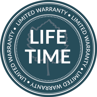 Crystal Cabinet Works Life Time Limited Warranty Seal