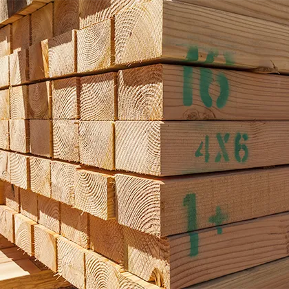 A package of 4x6 Doug Fir 16 foot lumber