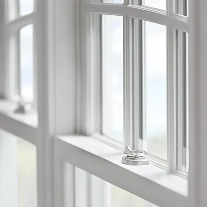 Window latch installed on single hung window