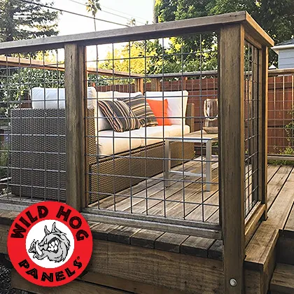 Wild Hog Railing panels are used as infill between posts and rails for greater visibility and safety on your deck