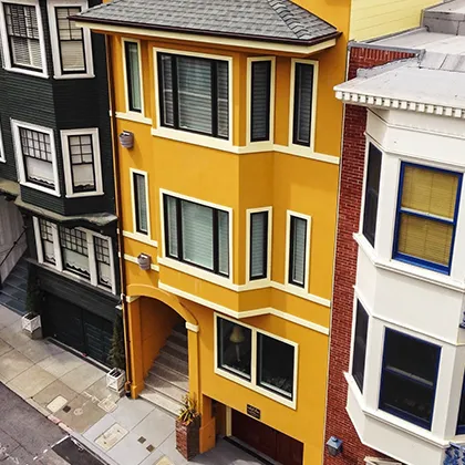 Remodeled San Francisco three story row house