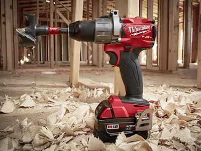 Milwaukee M18 Fuel cordless drill driver on the job site