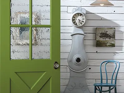 TruStile door with decorative glass