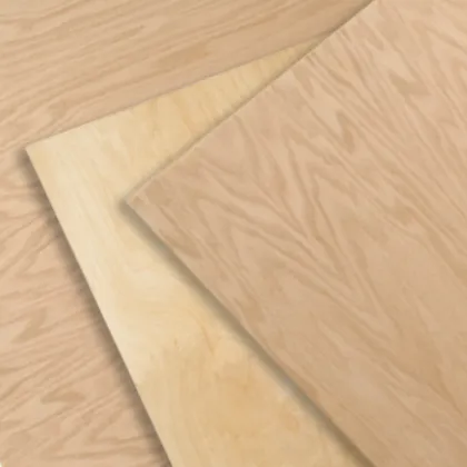 Oak and Birch hardwood plywood samples