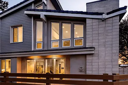 Exterior view of home featuring MILGARD V250 Series vinyl windows